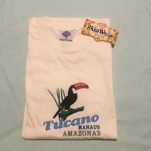 Embroidered toucan tshirt from Manaus, Amazon